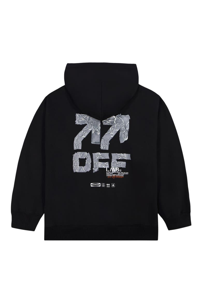 Kids' Active Duct Tape Graphic Hoodie, Alternate, color, BLACK