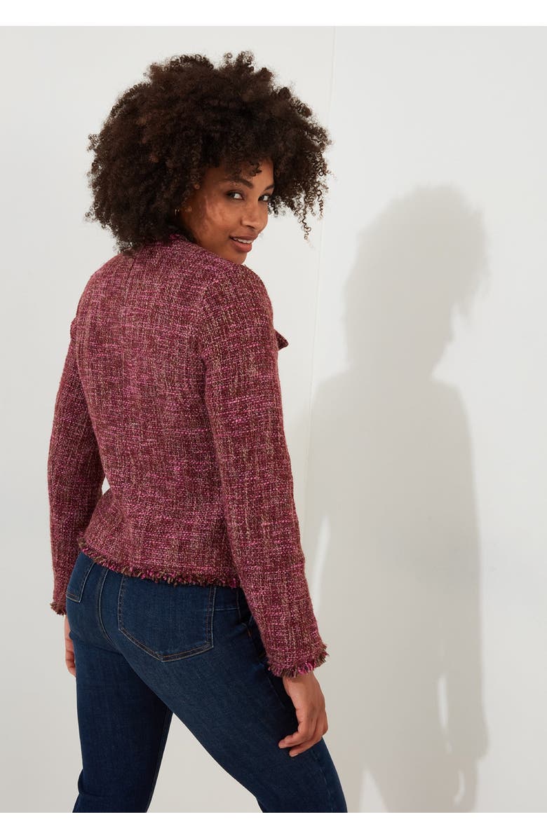 Joe Browns Chic Tweed Lady Jacket, Alternate, color, Berry Tweed