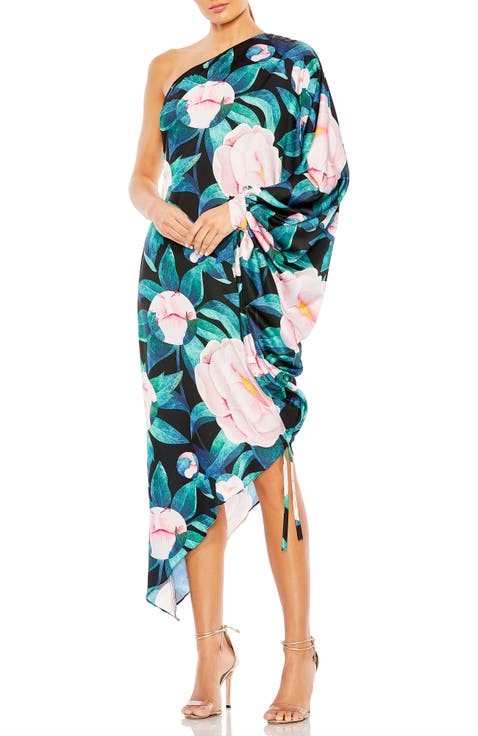 Floral One Shoulder Dress