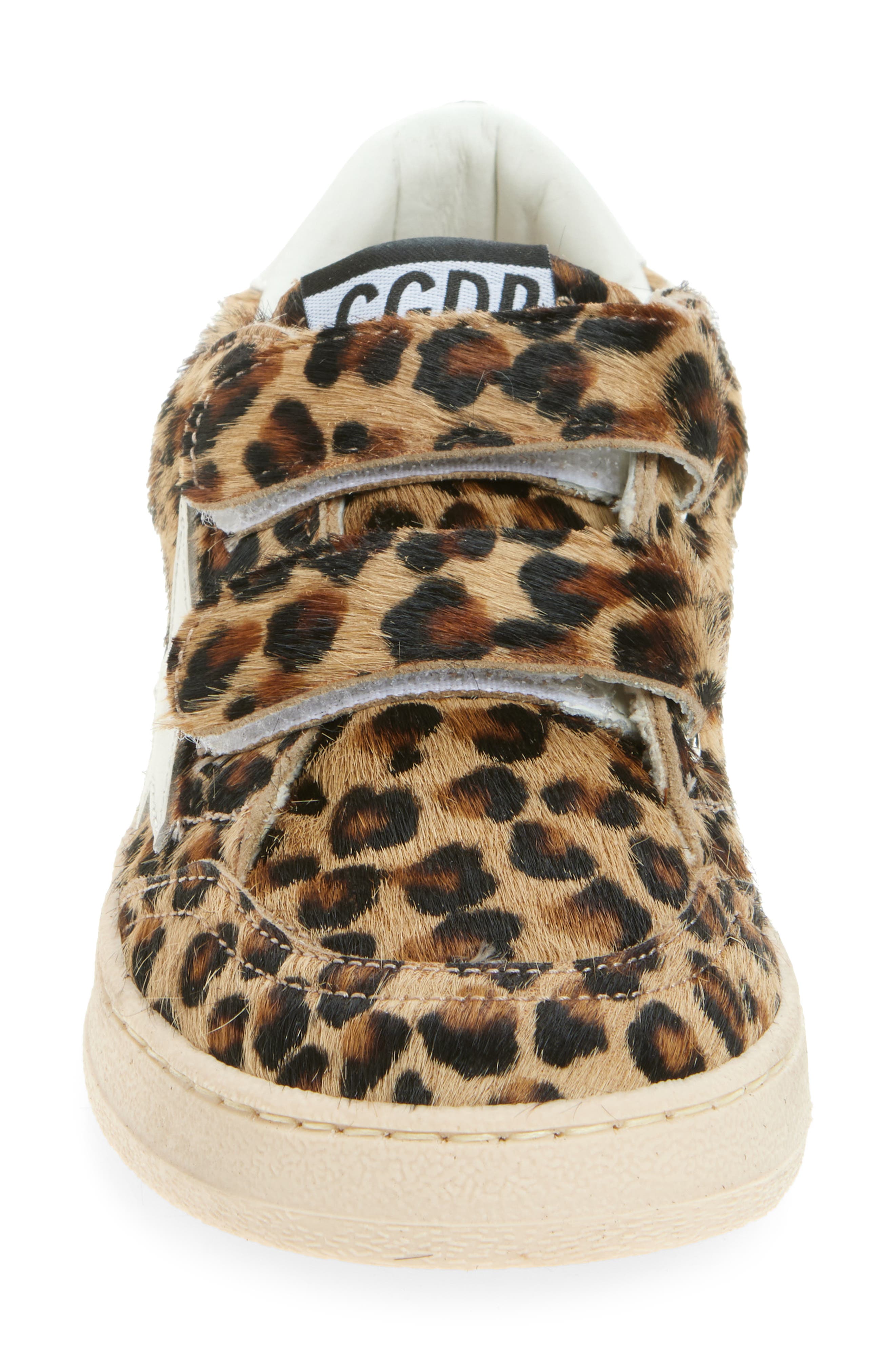 Golden Goose Kids' Ball Star Genuine Calf Hair Sneaker, Alternate, color, Brown And Black Leo/ Pink