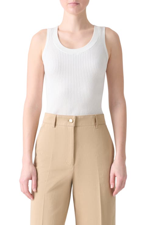 Rib Cotton Sweater Tank