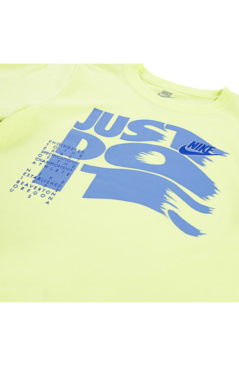Nike Kids' On the Move Graphic T-Shirt & French Terry Shorts Set, Alternate, color, Blue Beyond