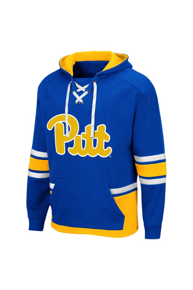 Men's Colosseum Royal Pitt Panthers Lace Up 3.0 Pullover Hoodie, Alternate, color, Royal