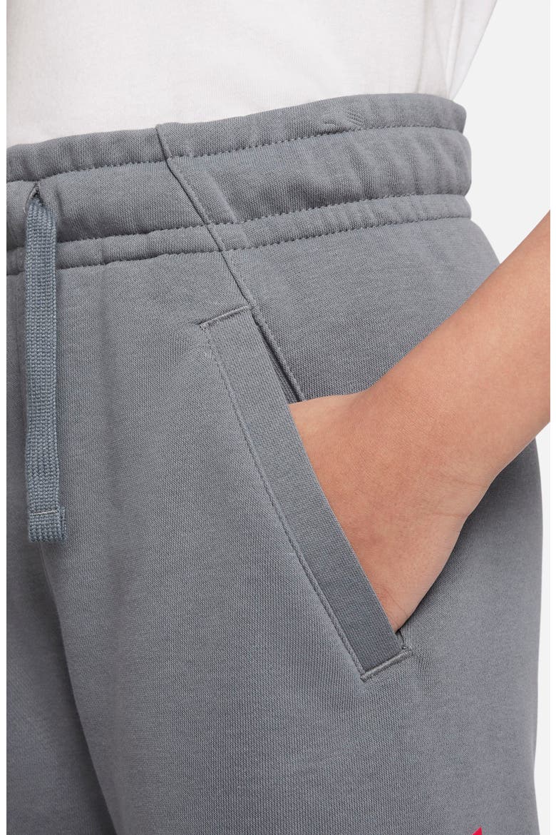 Kids' Sportswear Club Athletic Shorts, Alternate, color, SMOKE GREY/ SIREN RED