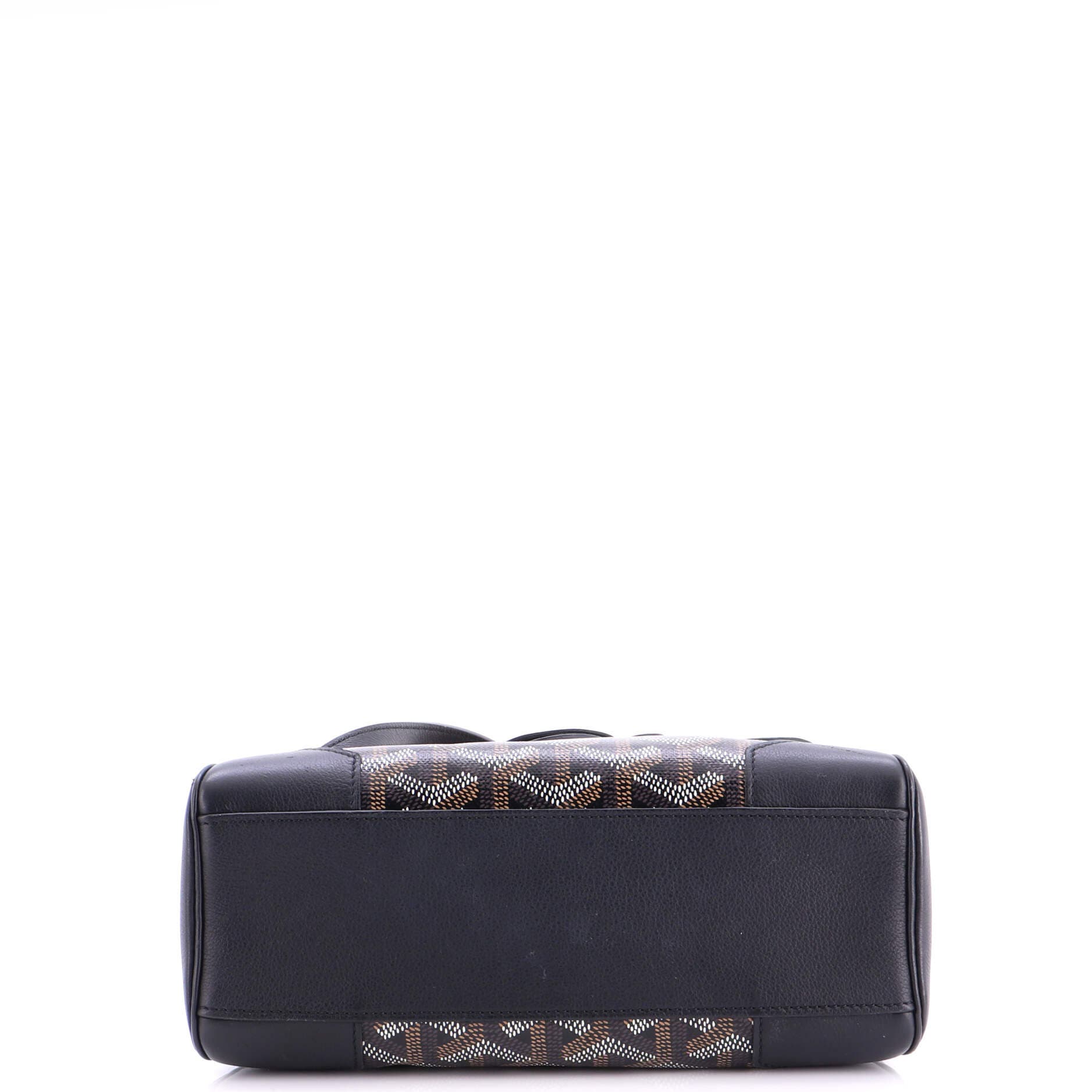 Saigon Top Handle Bag Coated Canvas with Leather Mini, Alternate, color, Black