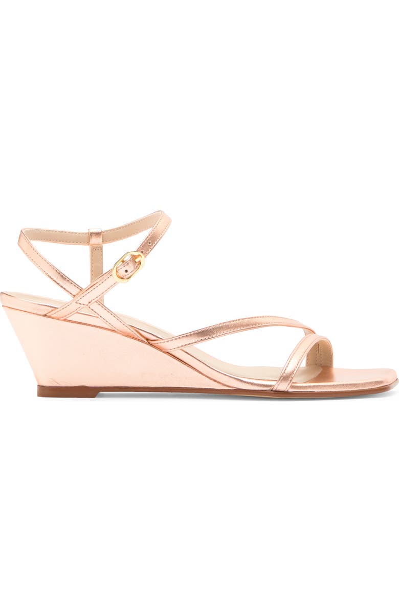 Stuart Weitzman Oasis 50 Wedge Sandal, Alternate, color, Rose Gold