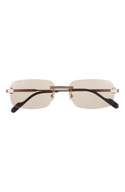 59mm Rimless Rectangular Sunglasses