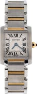 Pre-Owned Cartier Tank Francaise Quartz Watch Stainless Steel and Yellow Gold 20