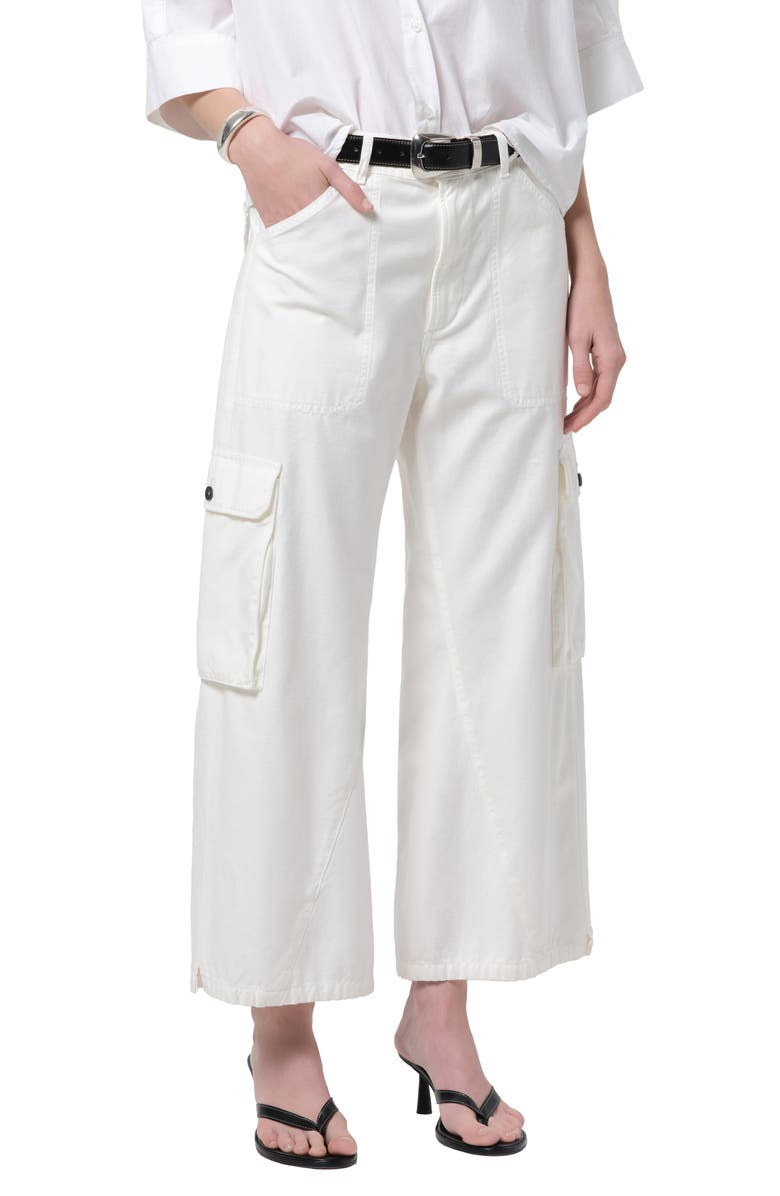 Citizens of Humanity Thassos Twisted Seam Ankle Utility Pants, Main, color, Pashmina Off White
