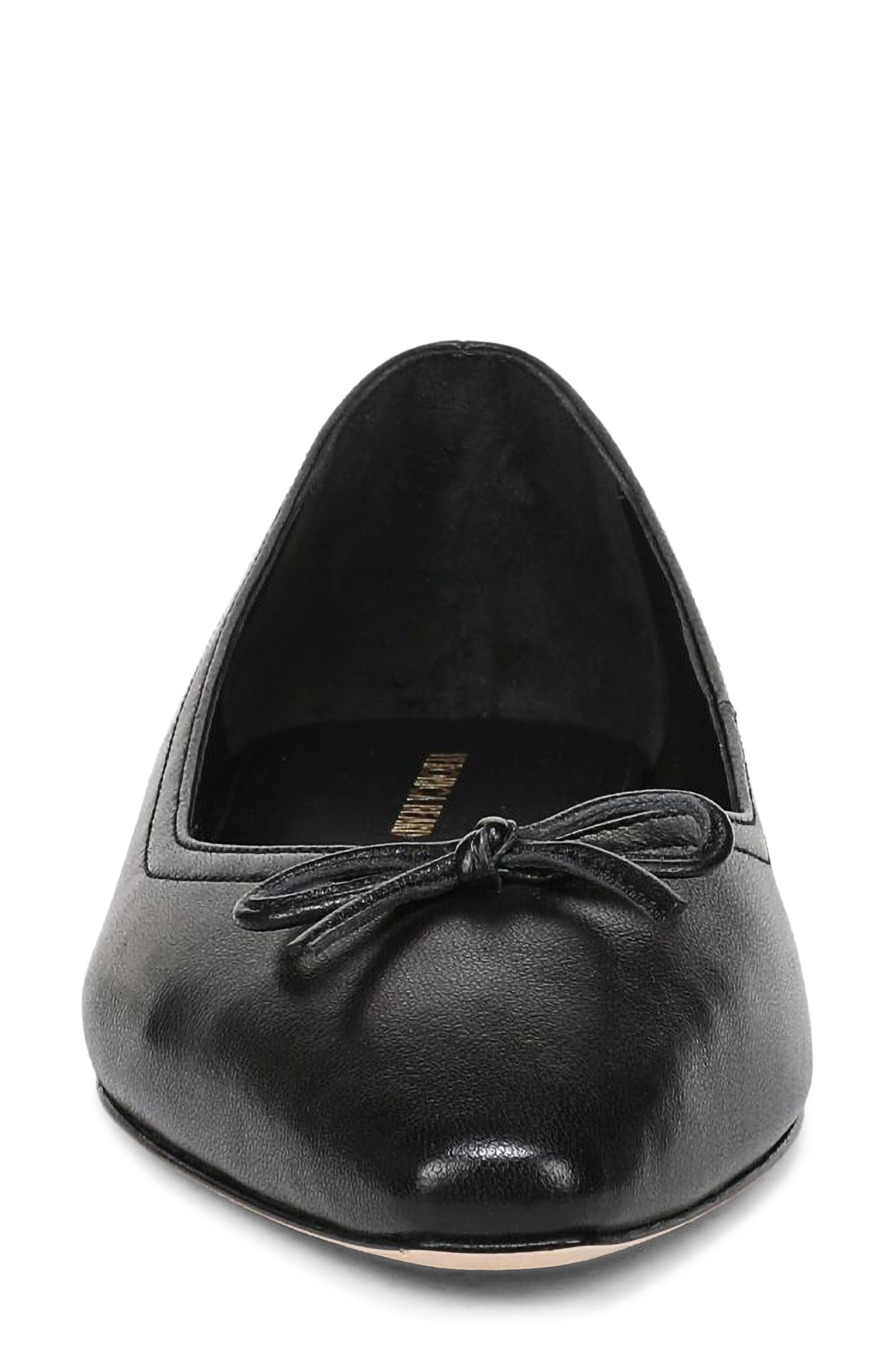Cailey Ballet Flat, Alternate, color, BLACK LEATHER