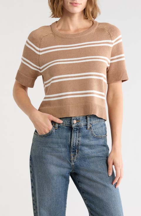 Nautical Stripe Cotton Blend Sweater