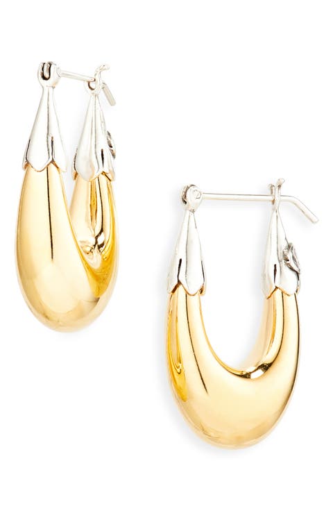 Ecume Two-Tone Hoop Earrings