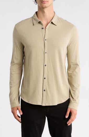 John Varvatos Clark Cotton Jersey Button-Up Shirt