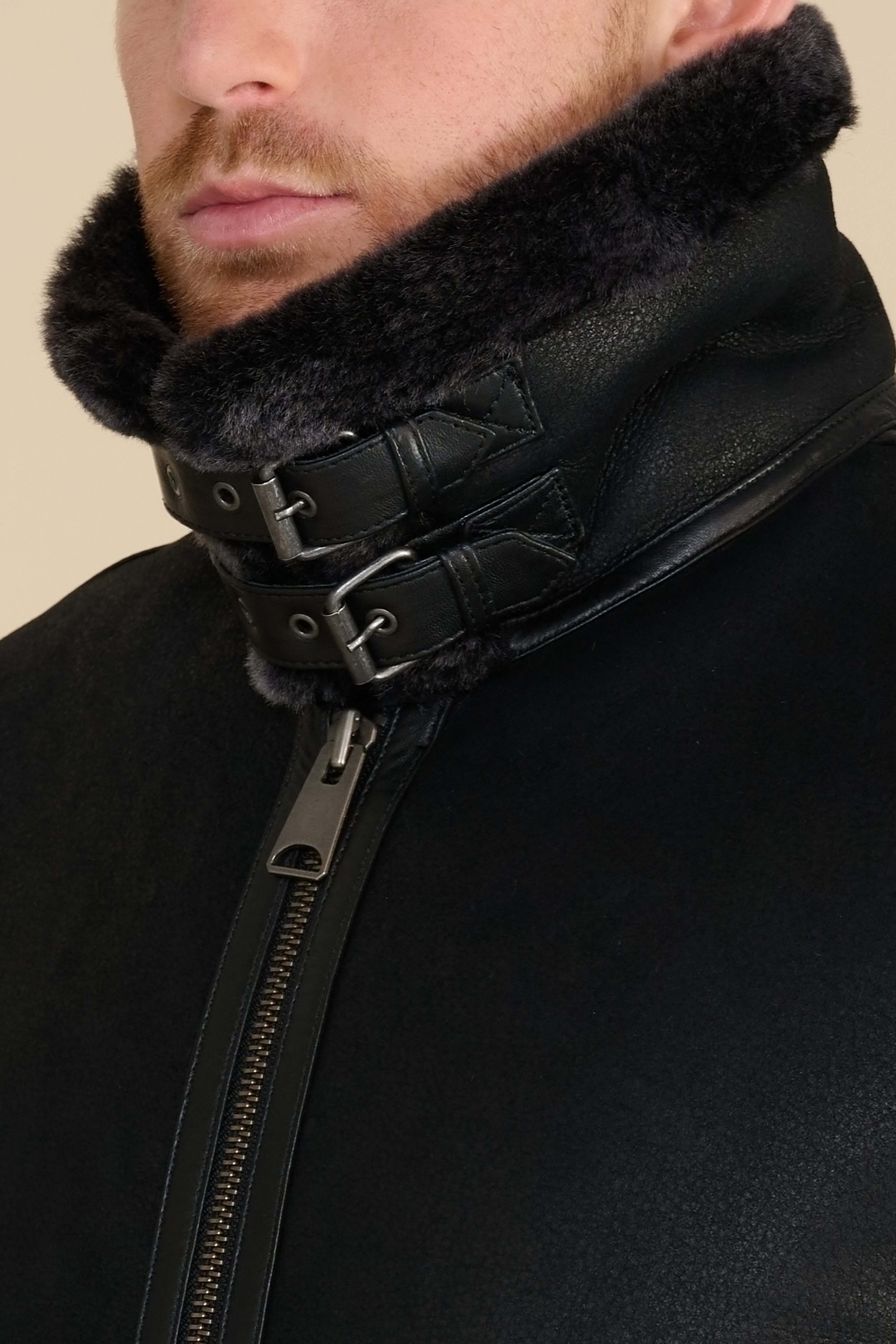 FURNIQ UK Frederick Shearling Aviator Jacket — фото 5