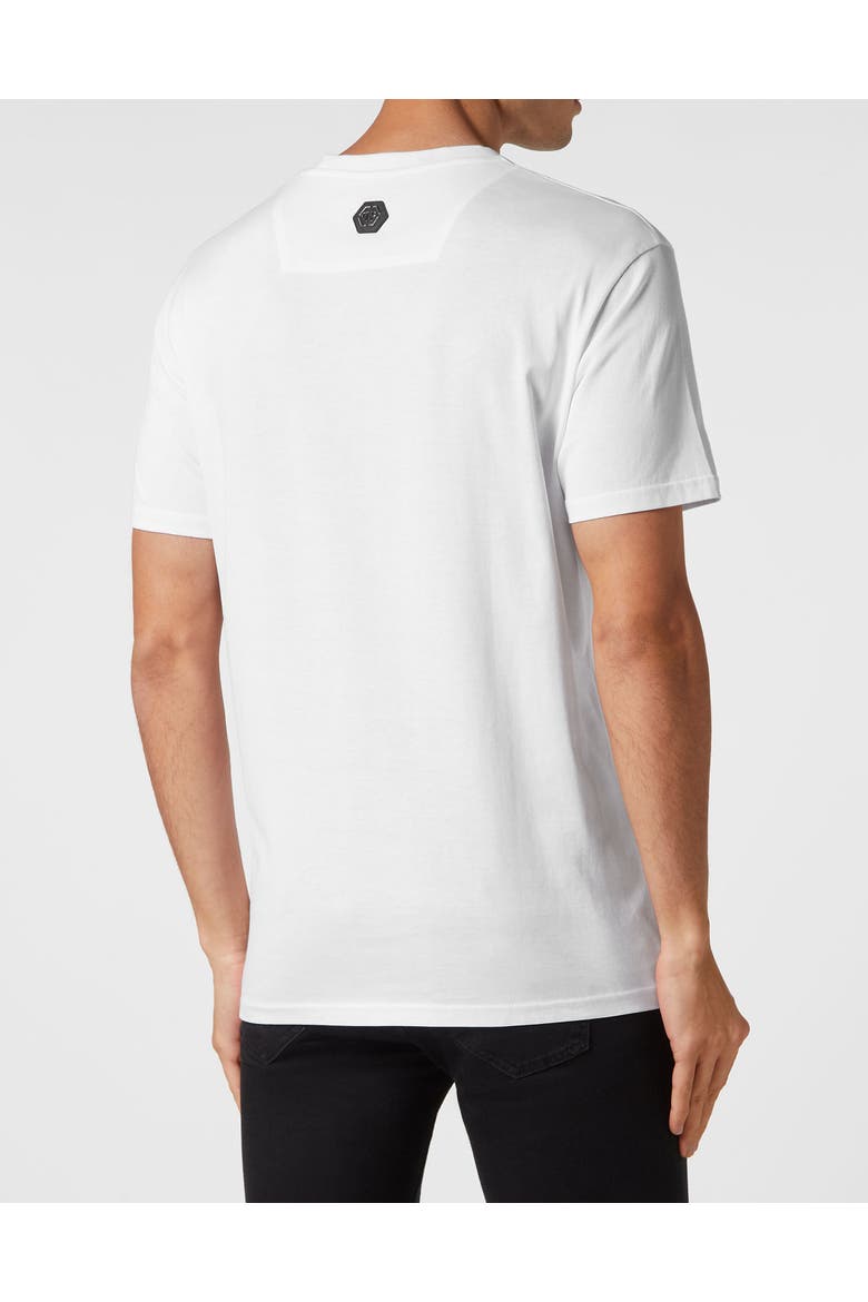 T-Shirt Round Neck Tattoo Men, Alternate, color, white