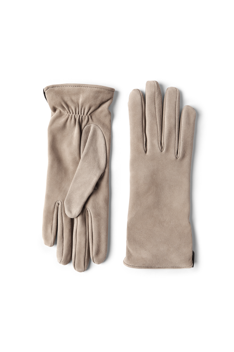 Suede gloves, Main, color, Beige