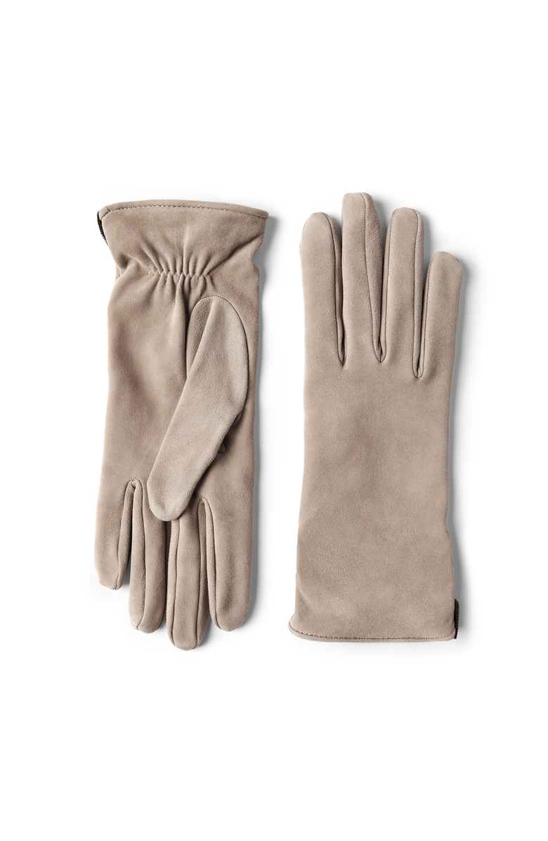 Brunello Cucinelli Suede gloves, Main, color, Beige
