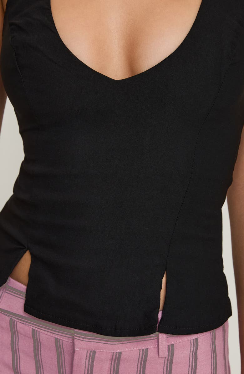 Princess Polly Childers Halter Top, Alternate, color, Black