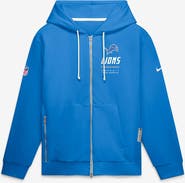 Nike Men's Nike Blue Detroit Lions Sideline Standard Issue Quarterback Scramble Dri-FIT Full-Zip Hoodie