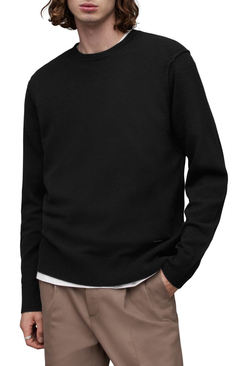 AllSaints Finn Cashmere & Wool Crewneck Sweater, Main, color, 