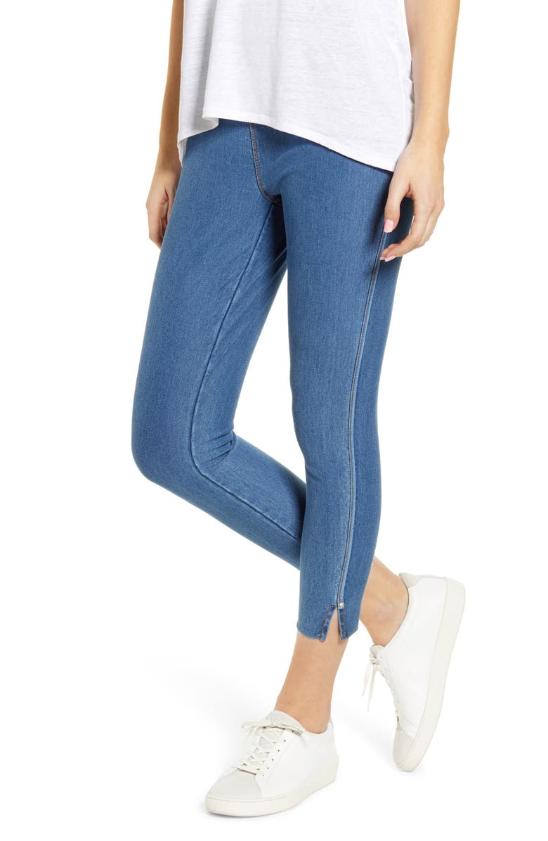 Lysse ́ Crop Slit Denim Leggings, Main, color, Light Wash (Denim)