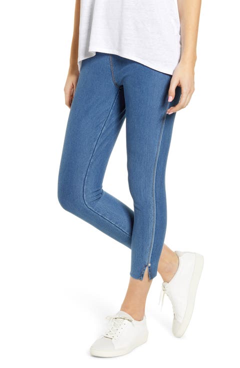 ́ Crop Slit Denim Leggings