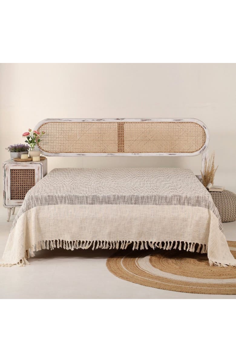 Mela Artisans Cotton Bed Cover, Alternate, color, Brown