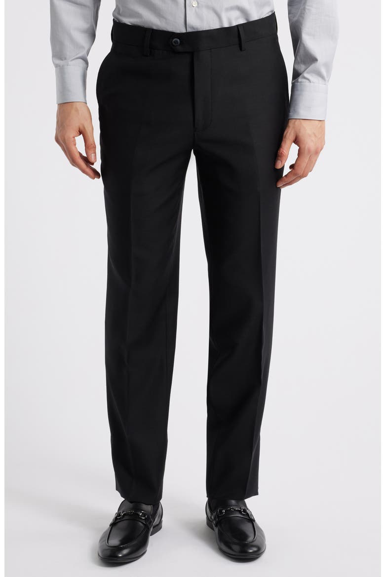 Matteo Slim Fit Black Wool Suit, Alternate, color, BLACK