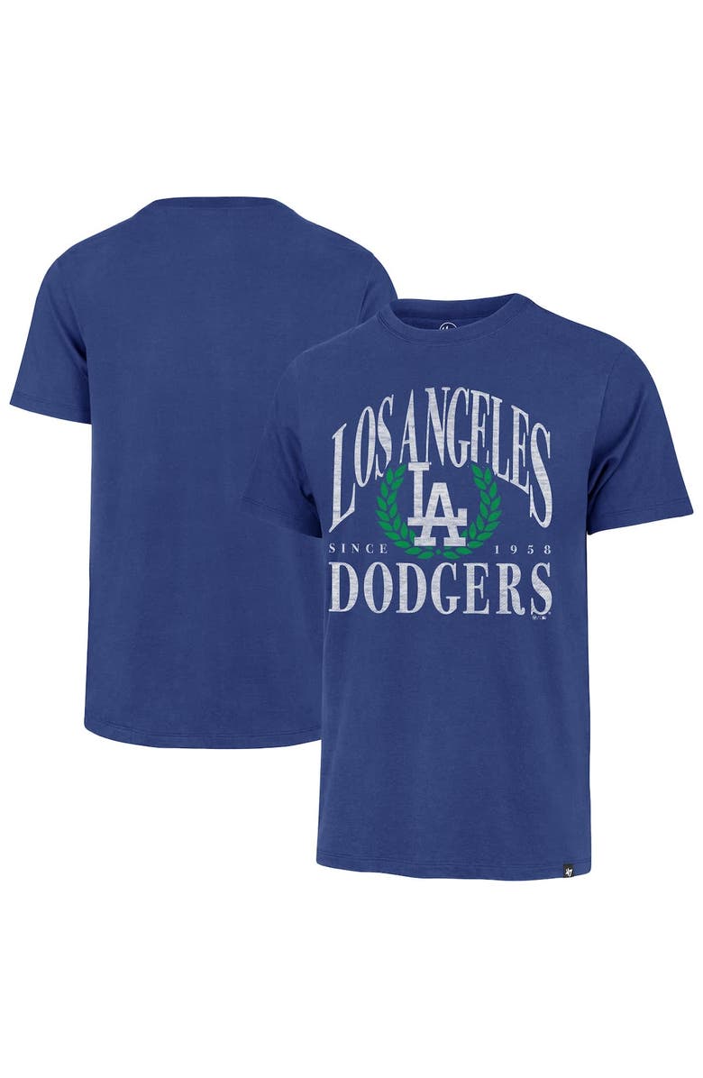 '47 Men's '47 Royal Los Angeles Dodgers Pitchout Franklin T-Shirt, Alternate, color, 