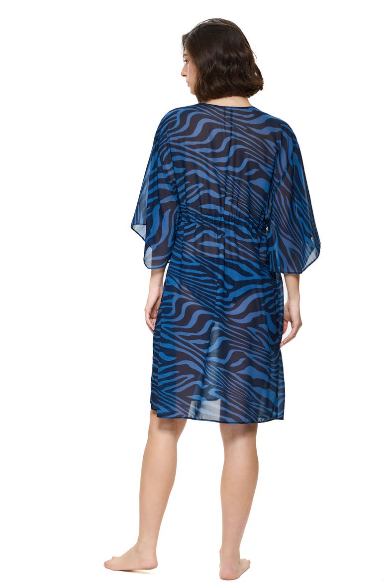 Tanzania Deep V-Neck Dress Cover-Up, Alternate, color, Blue-Multi