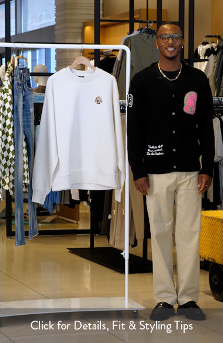 Maple Embroidered Crewneck Sweatshirt, sales video thumbnail