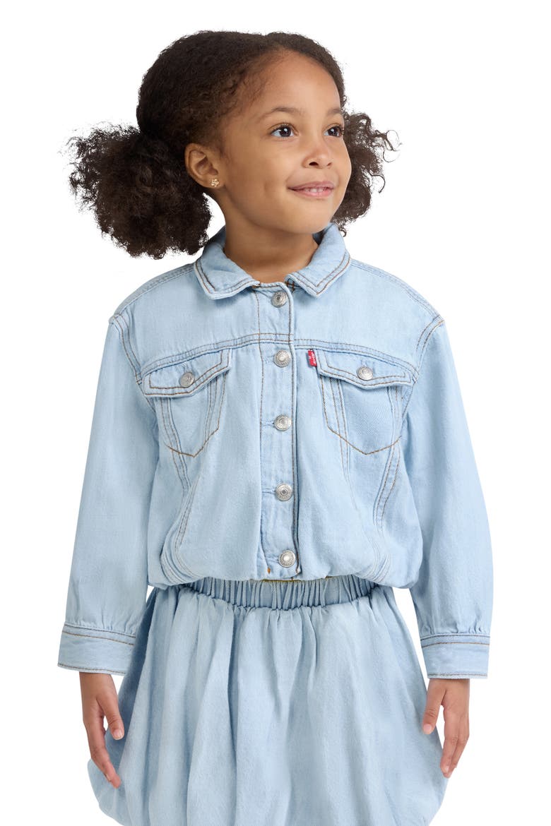 Kids' Bubble Denim Trucker Jacket, Alternate, color, WOW ME OVER