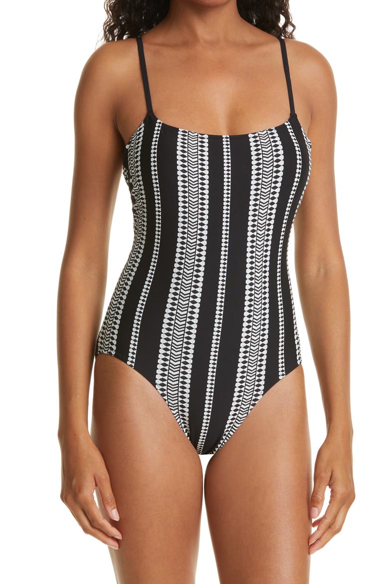 Luchia One-Piece Swimsuit, Main, color, BLACK