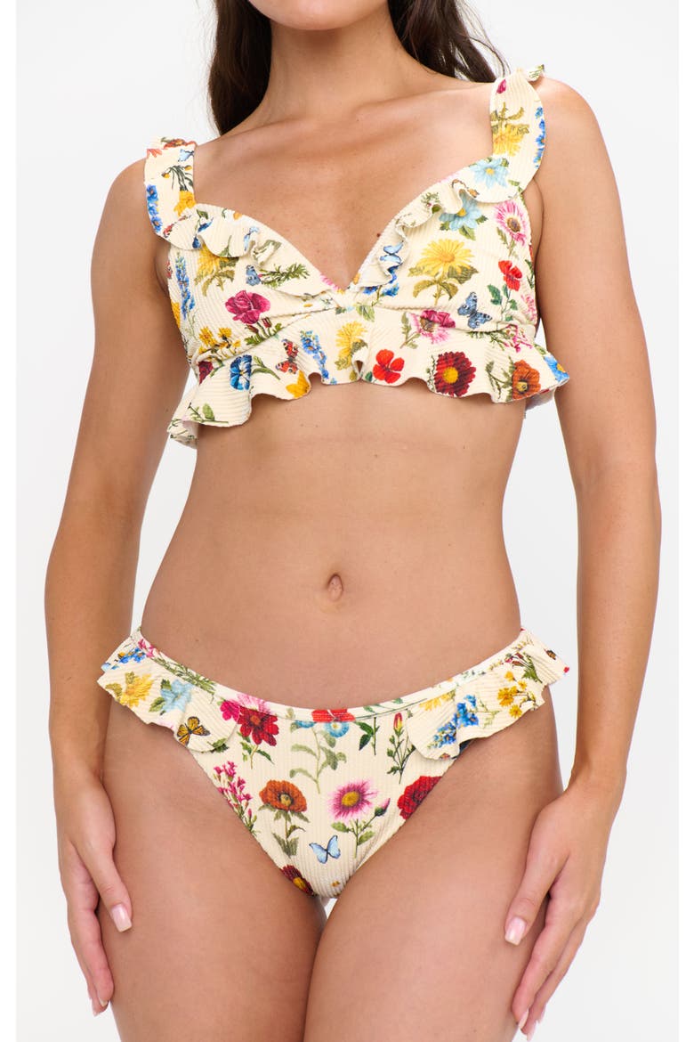 Island Ruffle Top, Alternate, color, French Floral Rib Scrunch