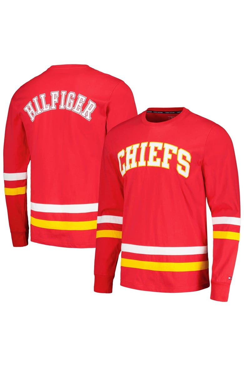 Men's Tommy Hilfiger Red/Gold Kansas City Chiefs Nolan Long Sleeve T-Shirt, Main, color, Red