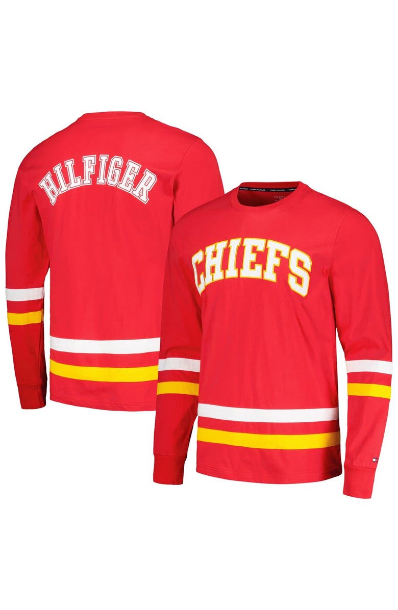 Tommy Hilfiger Men's Tommy Hilfiger Red/Gold Kansas City Chiefs Nolan Long Sleeve T-Shirt, Main, color, Red