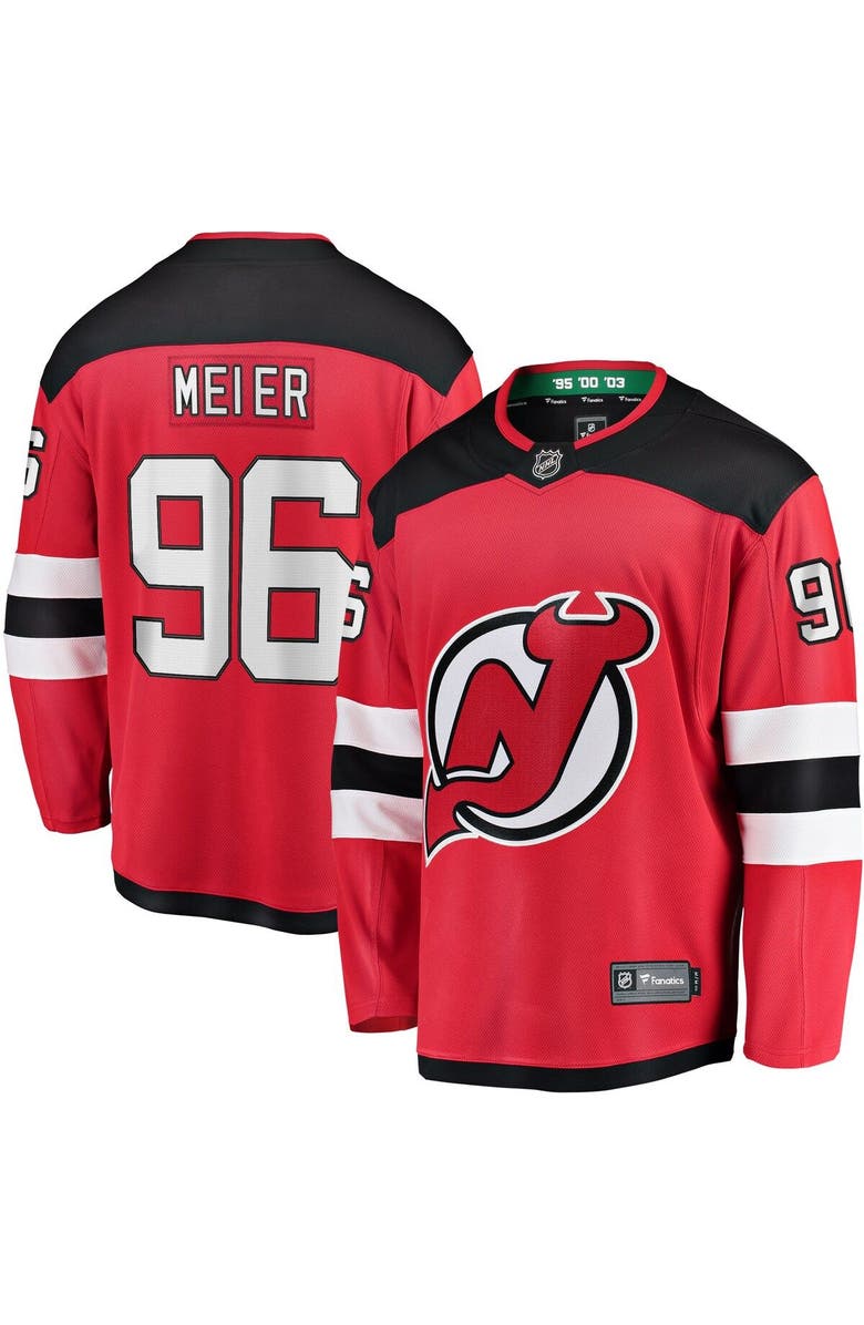 FANATICS Men's Fanatics Branded Timo Meier Red New Jersey Devils Home Breakaway Jersey, Main, color, 
