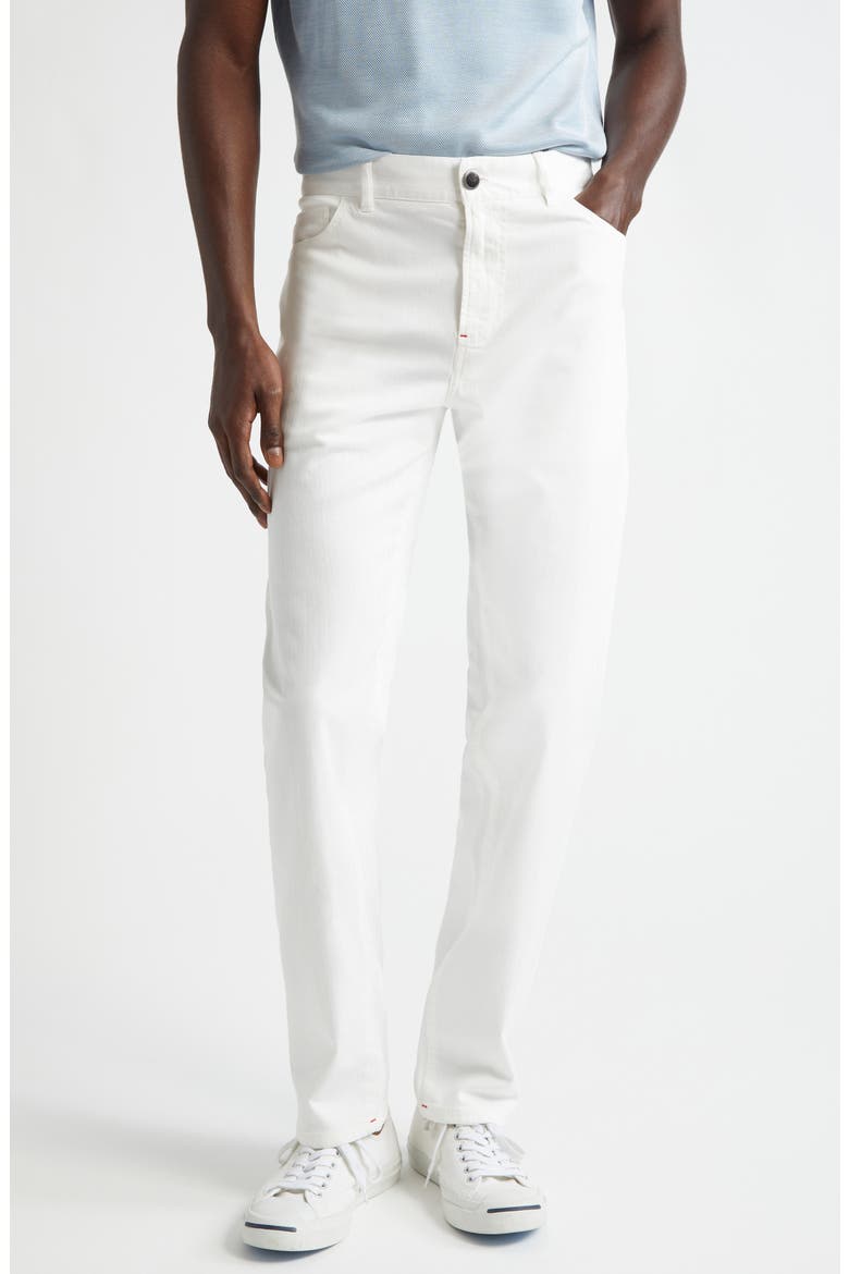 Five-Pocket Slim Fit Chinos, Main, color, OPEN WHITE