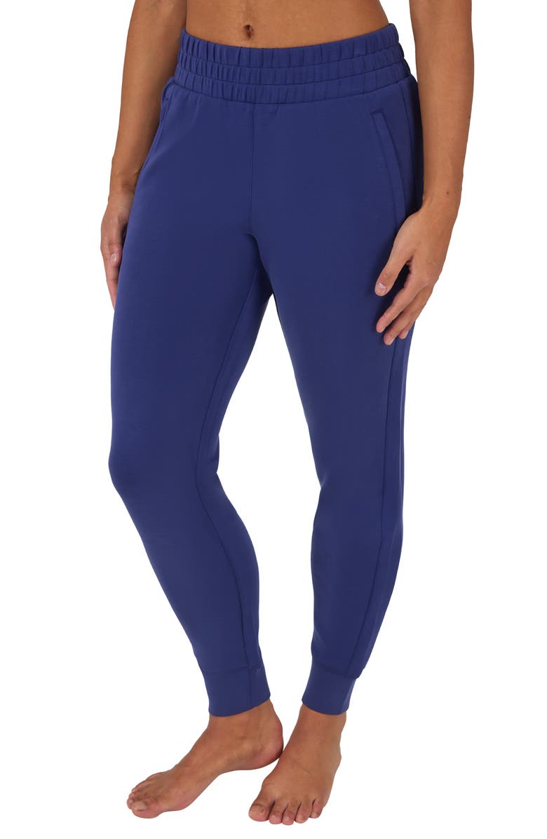 YOGALICIOUS SoftLite District Sandwashed Joggers, Alternate, color, Blue Ribbon