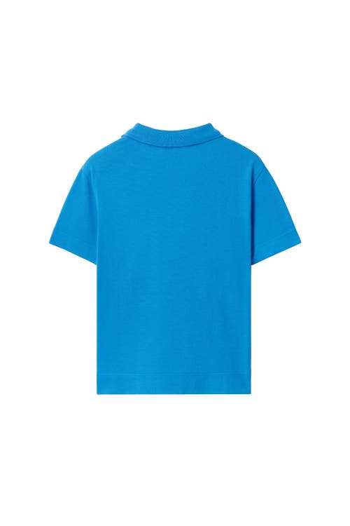 Burberry Cotton Piqué Polo Shirt In Blue