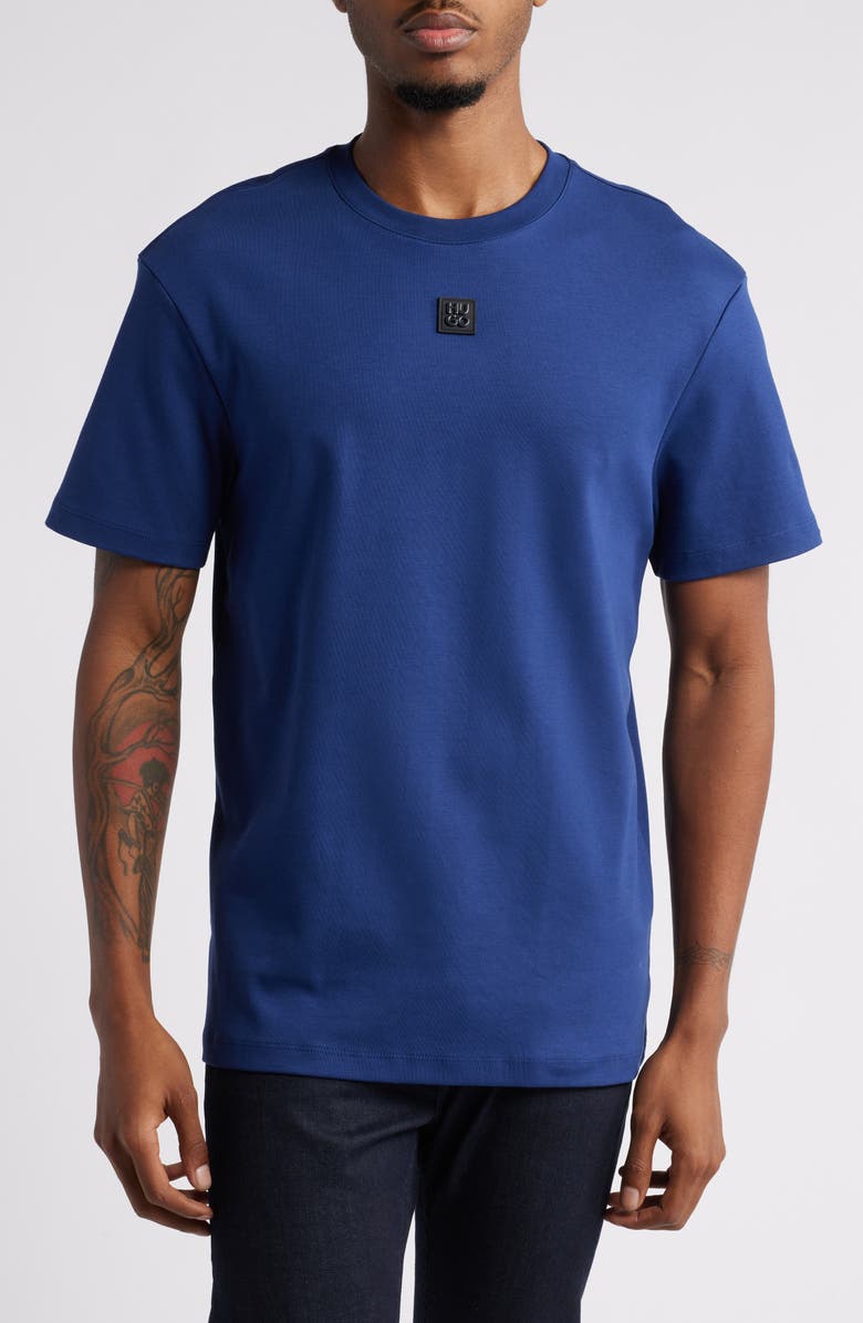 HUGO Dalile Rubber Logo T-Shirt, Main, color, 