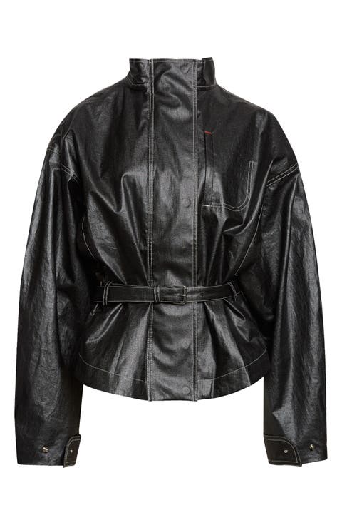 Le Blouson Ciro Belted Coated Linen Jacket