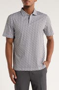 Bugatchi Geometric Print OoohCotton® Knit Polo
