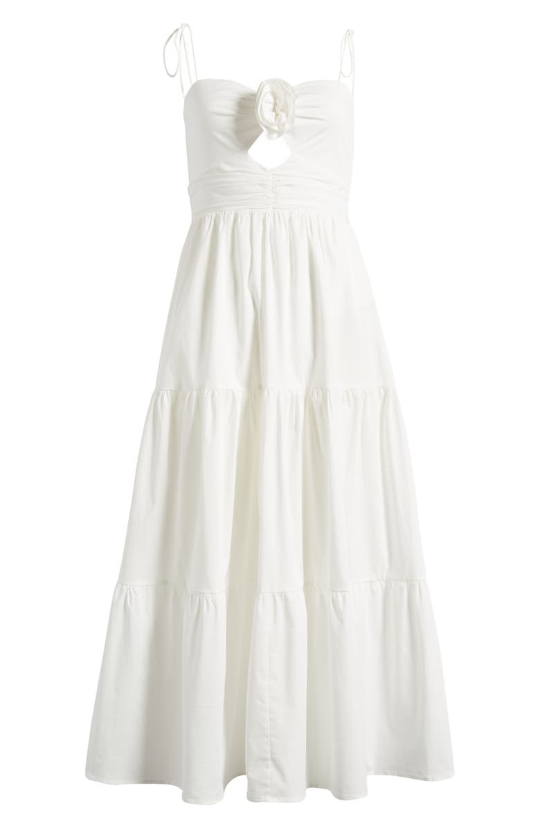 WAYF Victoria Tiered Ruffle Stretch Cotton Dress, Alternate, color,