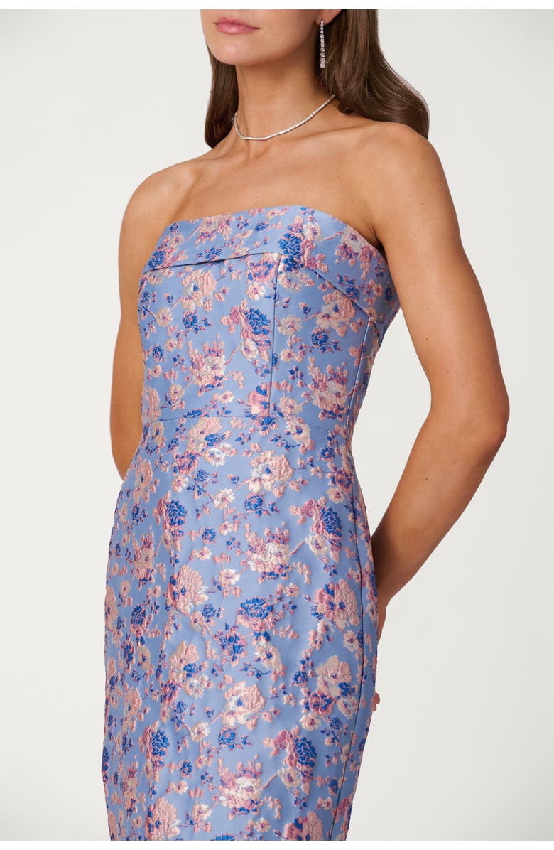 Shoshanna Midnight Jacquard Callie Dress, Alternate, color, Lilac Multi