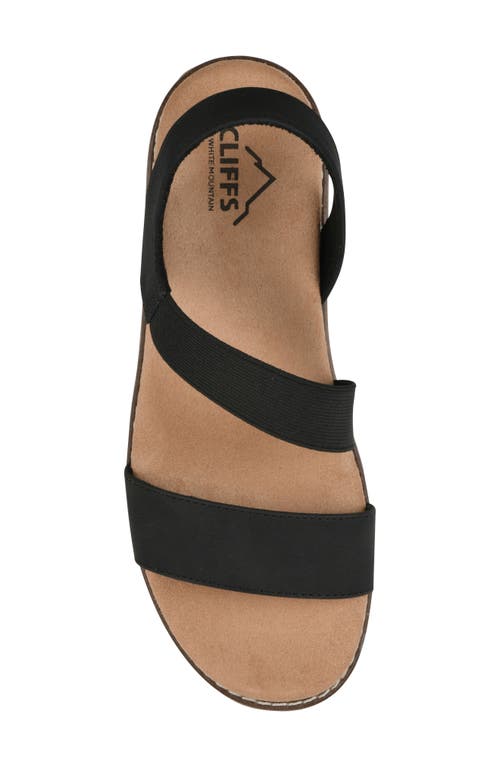 Cliffs By White Mountain Tinnley Wedge Sandal In Black Nubuck