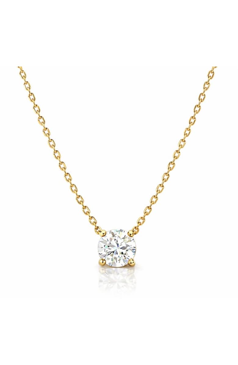 Balacia Diamond Solitaire Necklace, Main, color, Yellow Gold