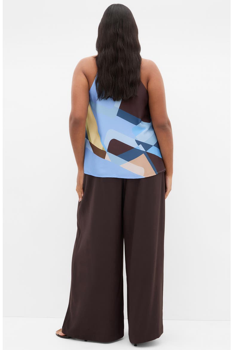Chloe Print Cowl Neck Sleeveless Top, Alternate, color, BLUE ABSTRACT