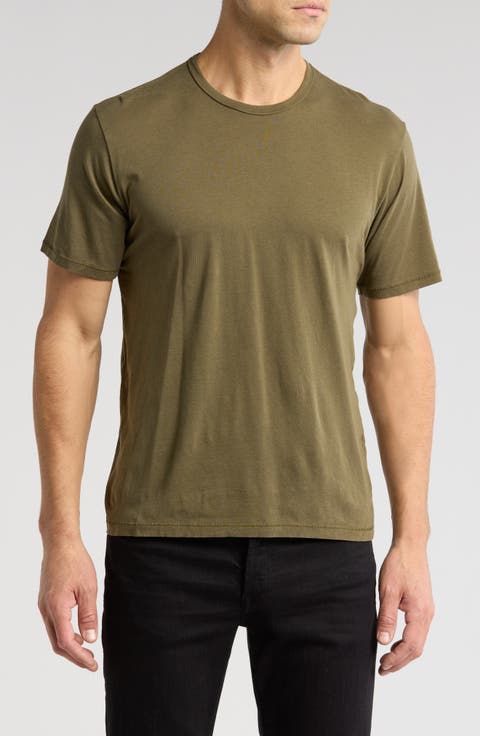 Crewneck Cotton Blend T-Shirt