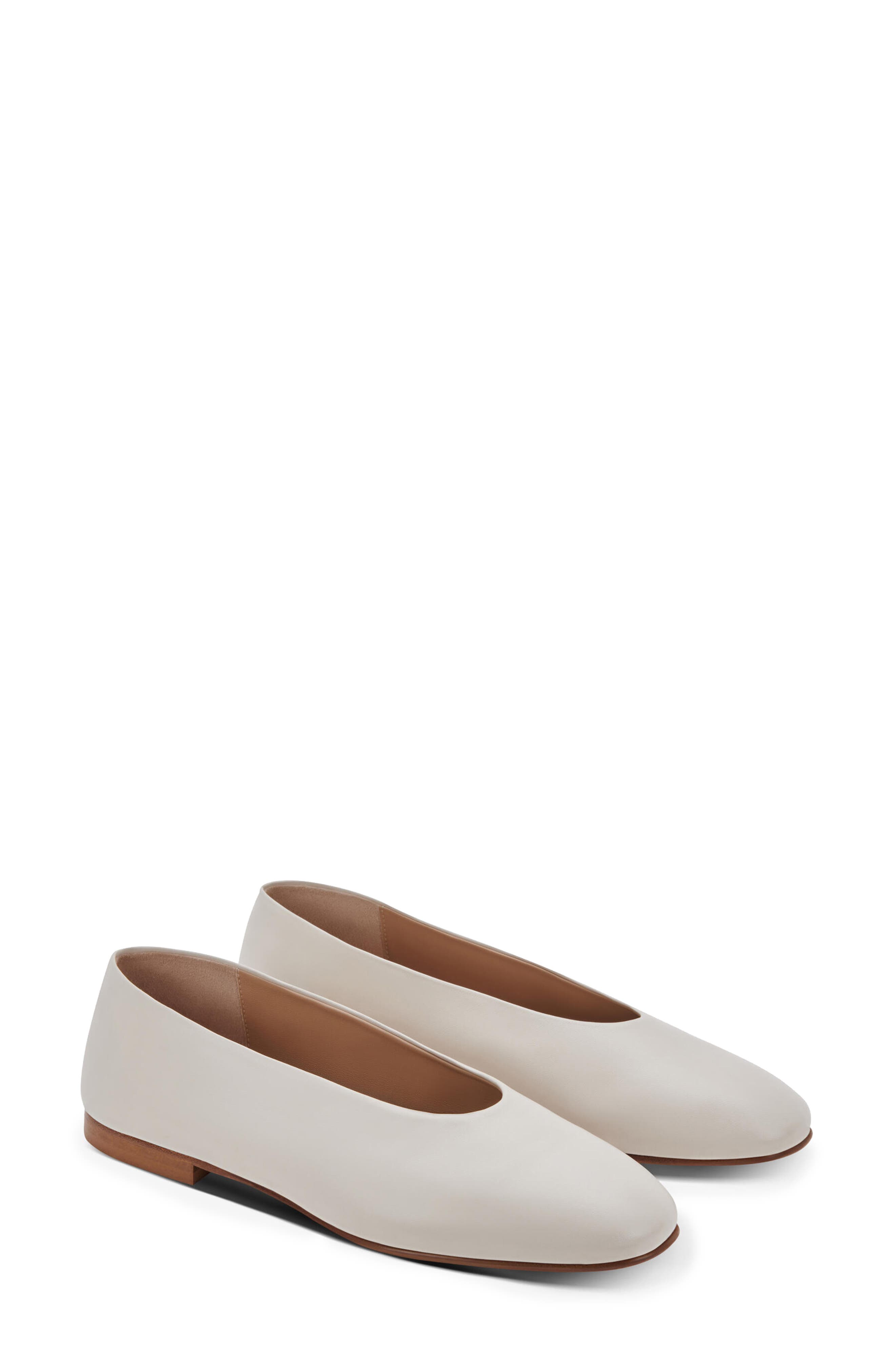 Dean Ballet Flat, Main, color, BONE LEATHER